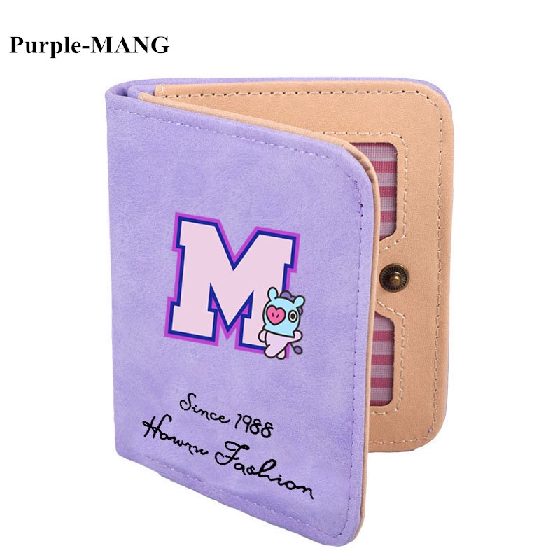 KPOP BT21 Short Wallet BTS Cartoon Card Pack Letter wallet