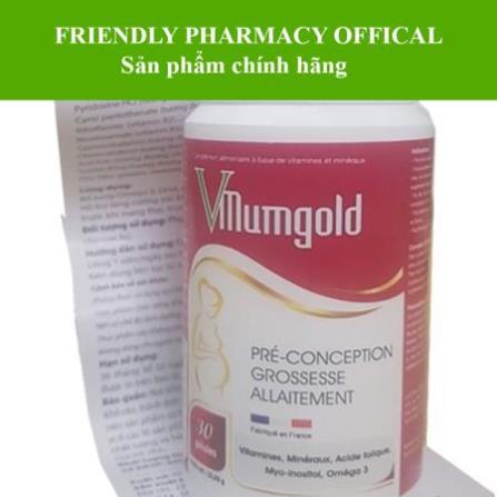 Vitamin bầu Vmum gold – Bổ sung dưỡng chất cho bà bầu giúp thai nhi phát triển khỏe mạnh (30 viên)