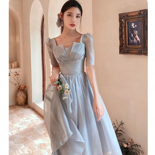 Đầm phù dâu phong cách xuân thu 2021 thanh lịch