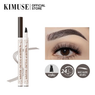Bút kẻ chân mày KIMUSE thiết kế đầu 4 ngạnh chống thấm nước 15g