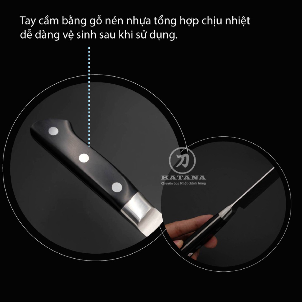 Dao Nhật TOJIRO Nakiri F660  dao thái Nhật thép VG10 37 lớp cao cấp - BH trọn đời, mài lại 2 năm