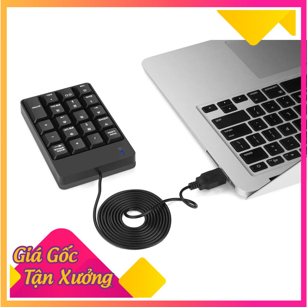 Bàn Phím Số Rời Cổng Usb Dùng Cho Laptop, Máy Tính (Đen) ⚡FREESHIP⚡ TP'S