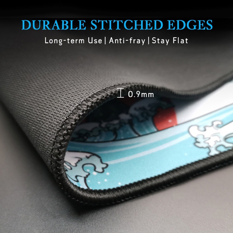 Tấm lót chuột và bàn phím chơi game cỡ lớn chống trượt họa tiết san hô dễ thương