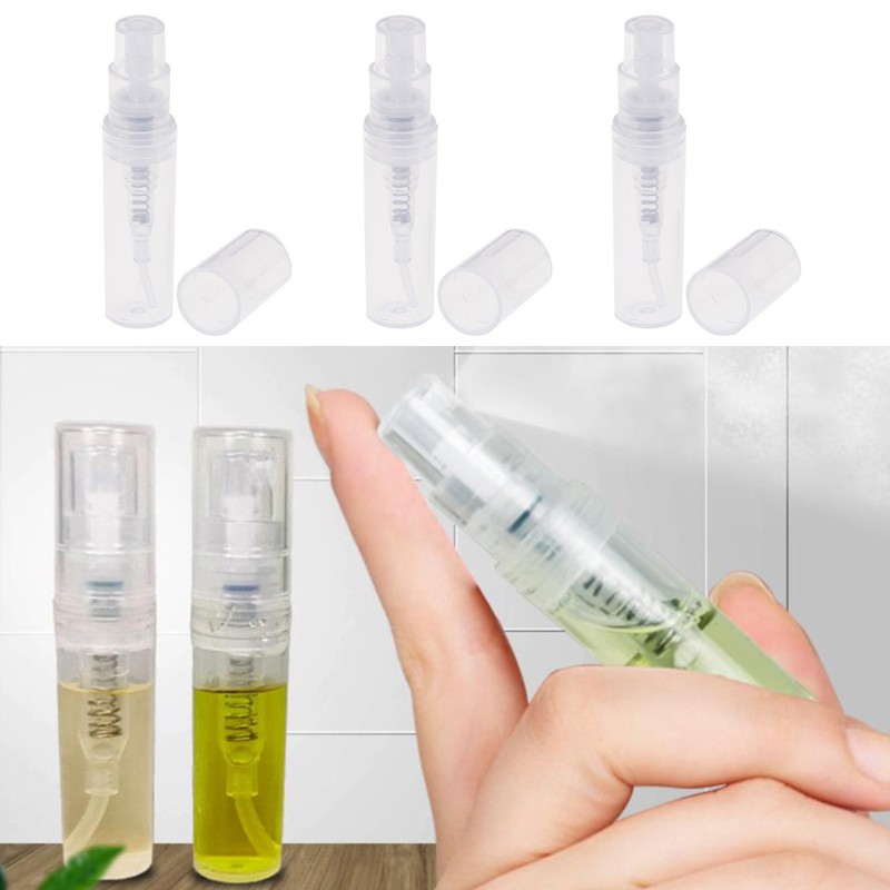 (Hàng Mới Về) Set 100 Chai Nhựa Trong Suốt Mini 3ml Đựng Nước Hoa / Nước Hoa Tiện Dụng