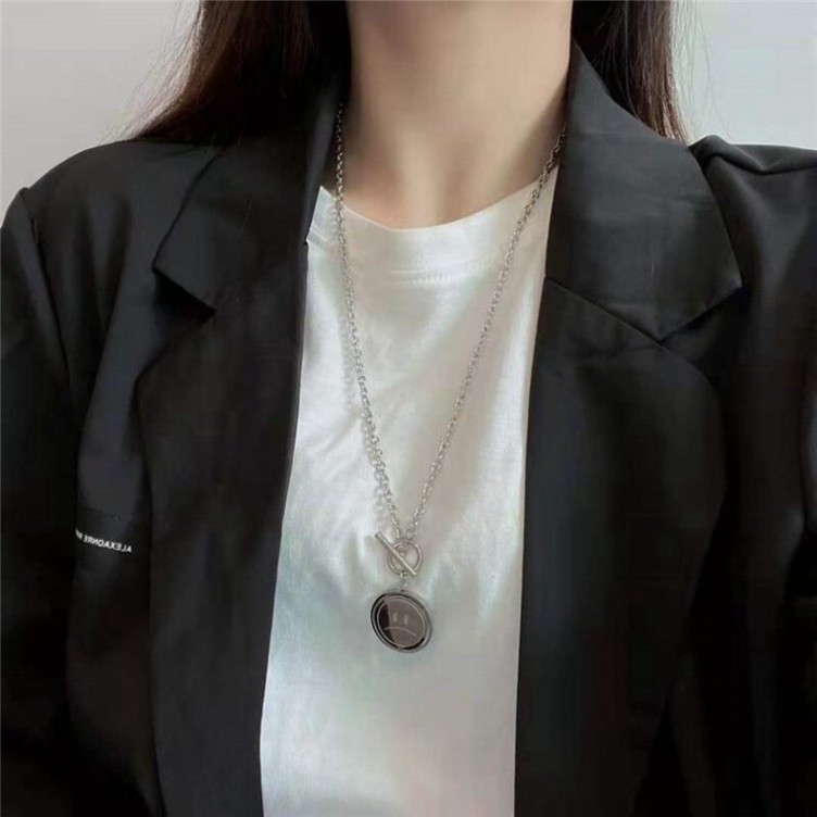 Dây chuyền hình mặt cảm xúc bằng hợp kim phong cách thời trang Hàn Quốc DC71