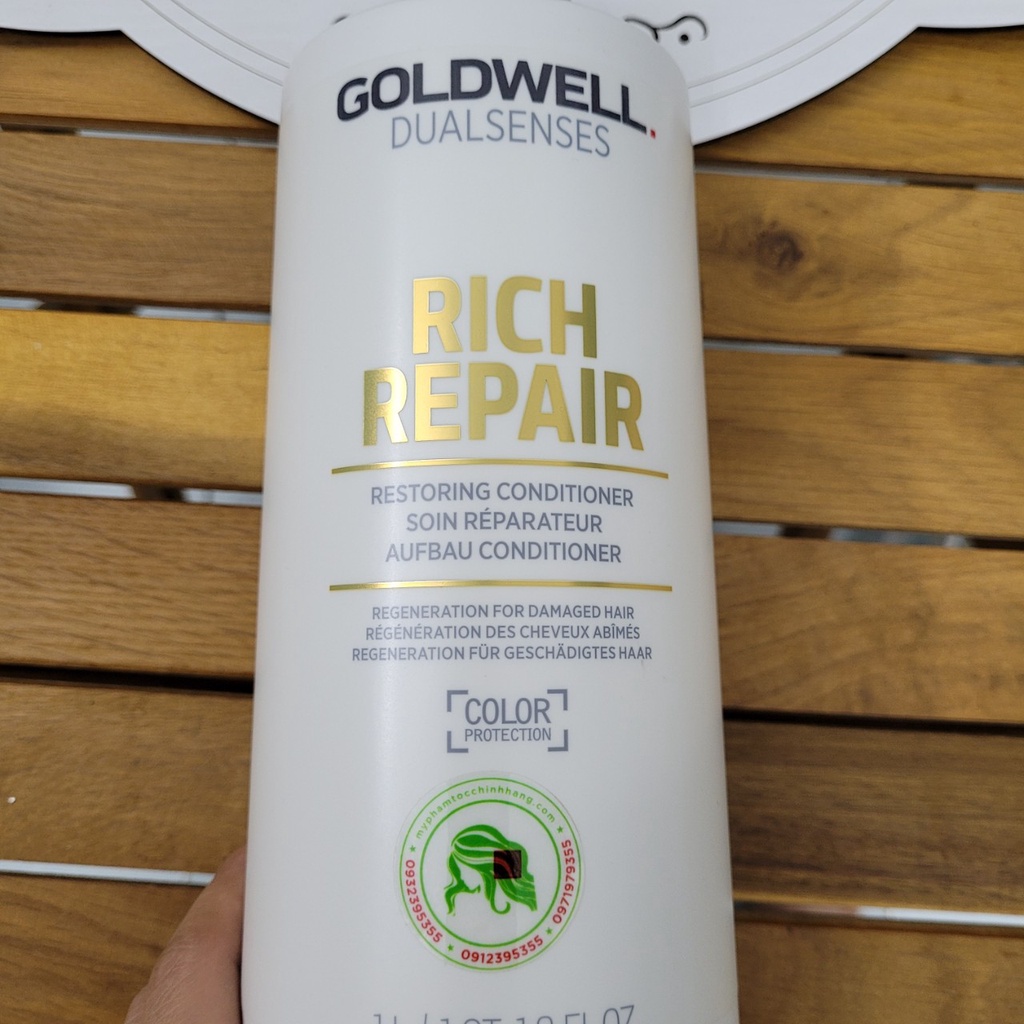 DẦU GỘI XẢ GOLDWELL RICH REPAIR 1000ML*2