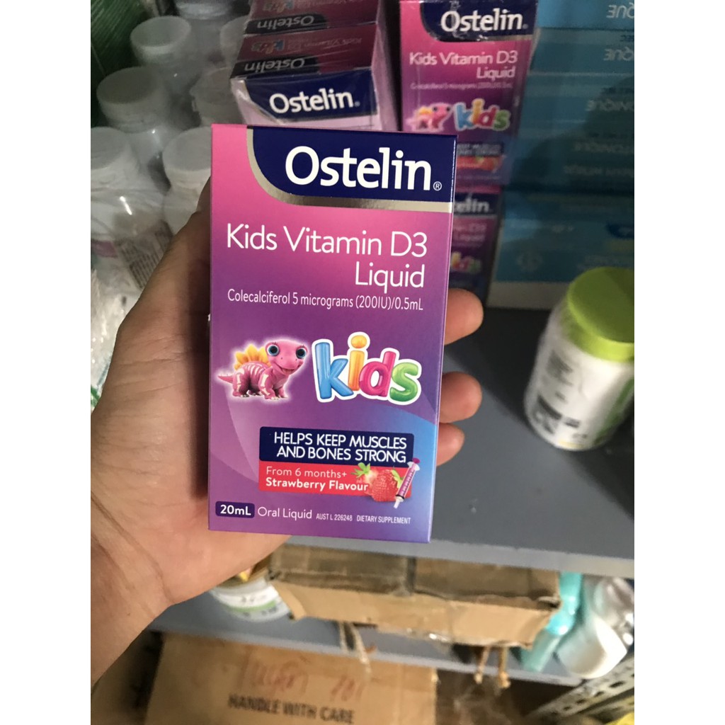 Vitamin D3 liquid kids Ostelin, lọ 20ml, Vitamin D3 cho bé yêu