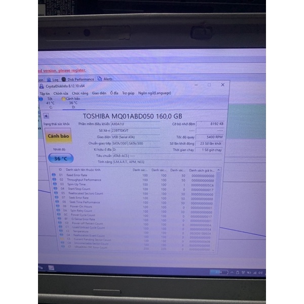 hdd laptop toshiba 160gb lưu trữ dữ liệu gắn ngoài