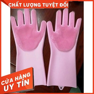 1 cặp Găng tay silicon đa năng cọ chùi rửa bát chịu nhiệt