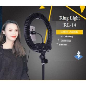 Đèn Led Ring RL-14 Điều Chỉnh 2 Nhiệt Màu Vàng, Trắng Quay Chụp, Makeup HL Lighting