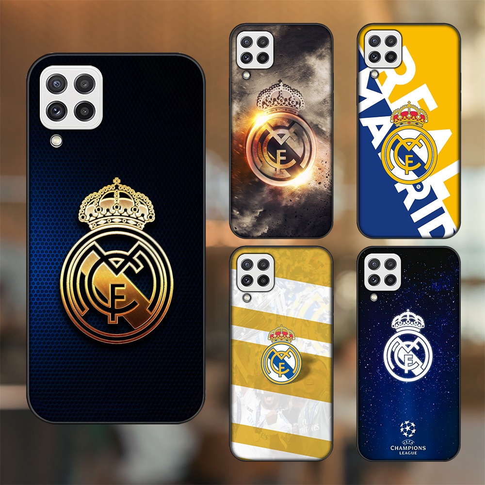 Ốp lưng Samsung A22 4G, A22 5G viền đen in hình Real Madrid