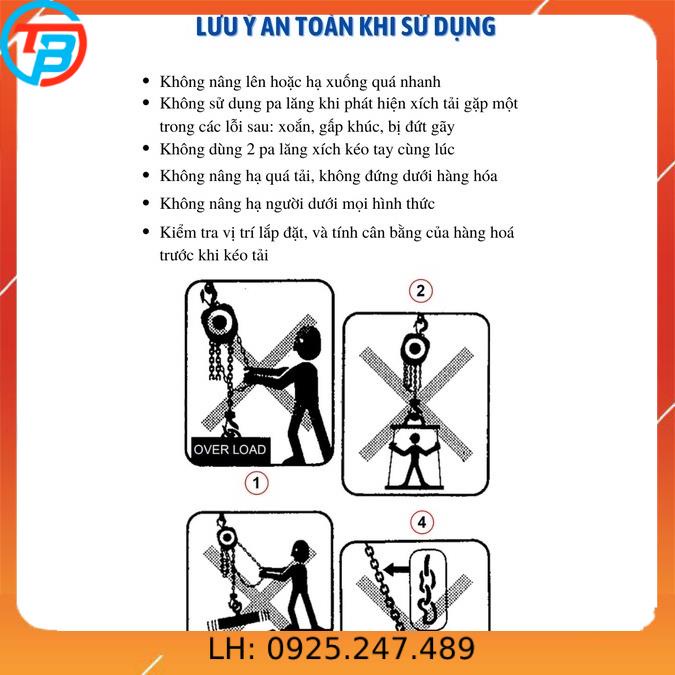 Palang pa lăng xích kéo tay Kyoto sản xuất theo tiêu chuẩn Japan 1 tấn - 3 tấn - CÁP THÉP Thái Bình Vina