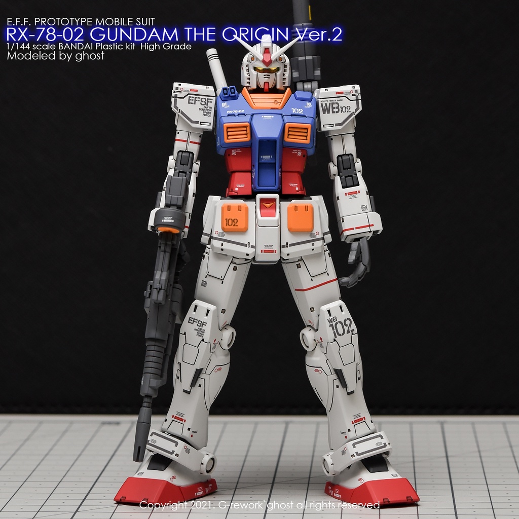 Decal nước [HG] RX-78-02 GUNDAM THE ORIGIN (RENEW) Ver 2 ❈ ้ foto G-Rework
