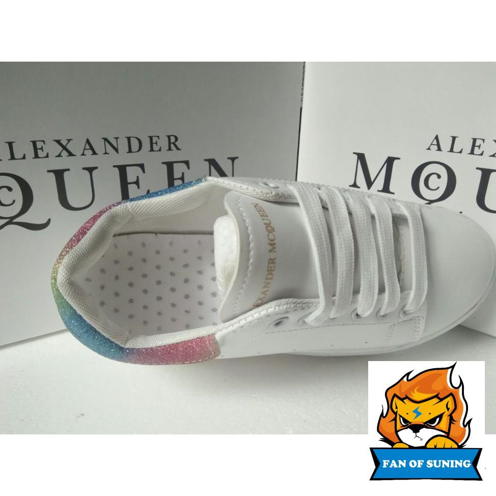 ⚡SALE TẾT⚡ Giày thể thao MC Queen gót da màu đen