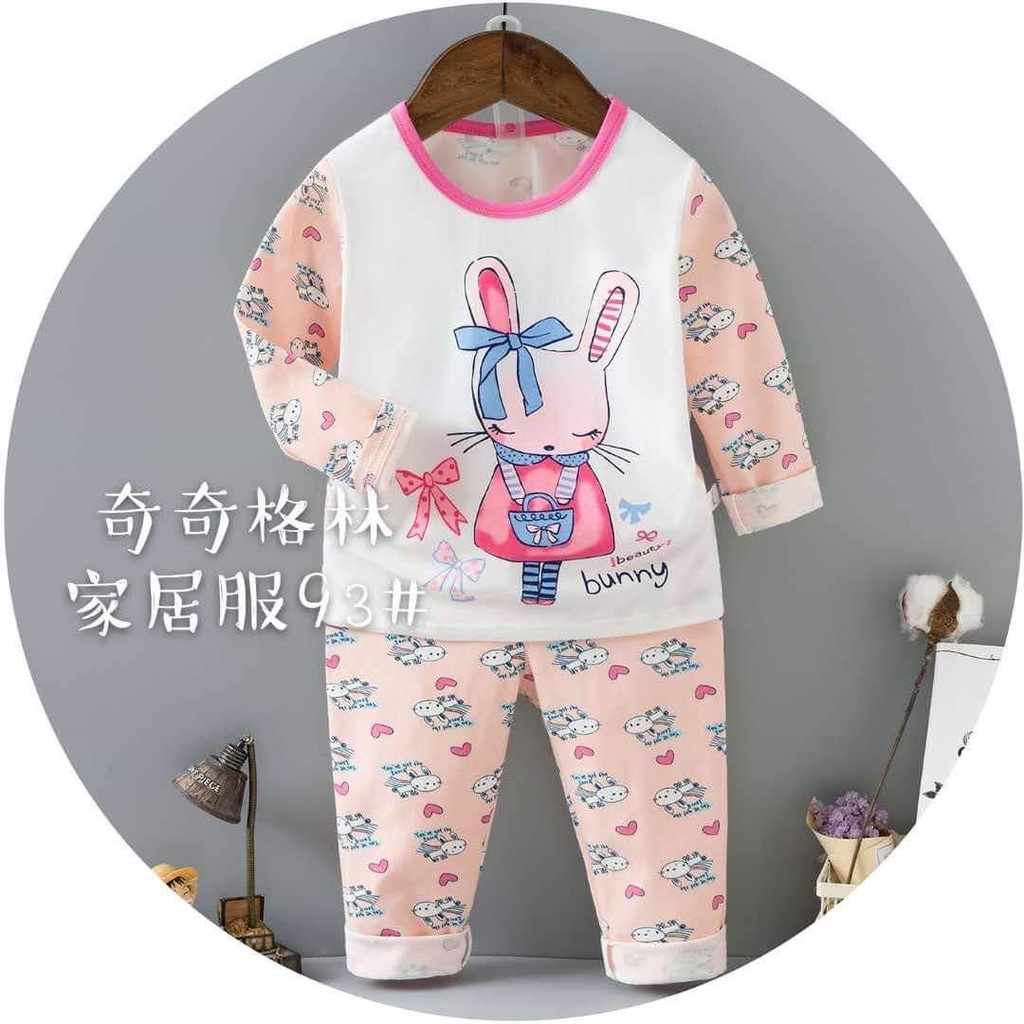 Bộ dài bé gái hoạ tiết sz nhí
