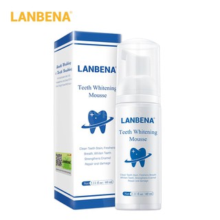 [Hàng mới về] Bọt mousse làm trắng răng LANBENA loại bỏ vết ố làm sạch vệ sinh răng miệng