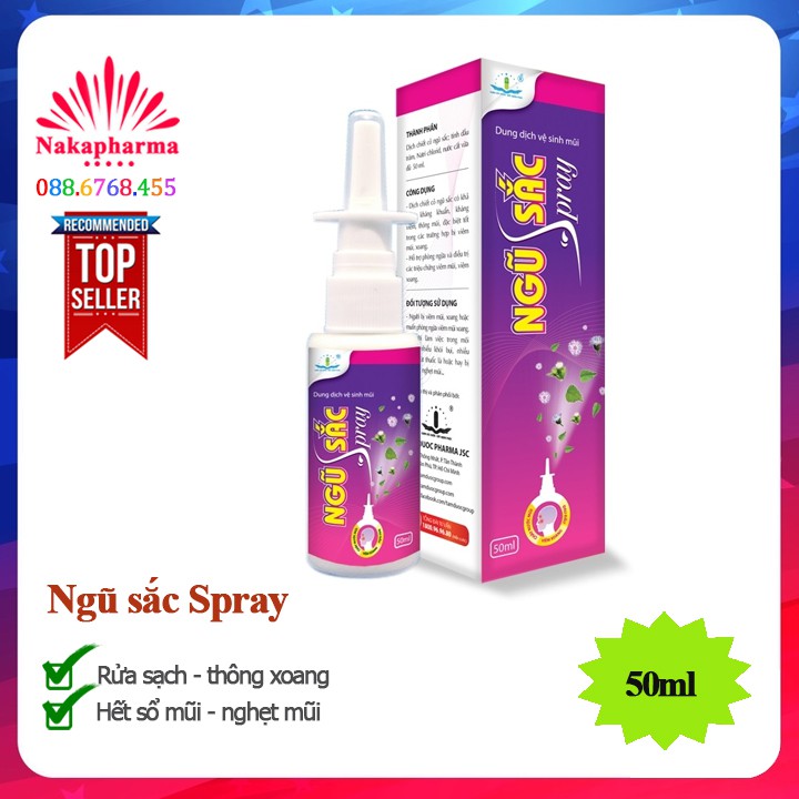 Xịt mũi Ngũ Sắc Pray Spray – Giúp kháng khuẩn, giảm viêm xoang, viêm mũi, hắt hơi chảy nước mũi