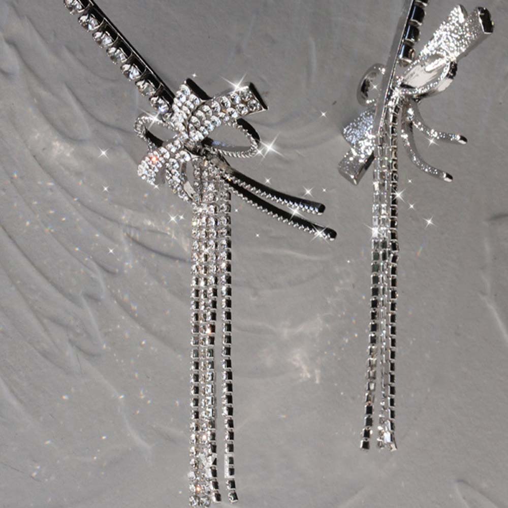 Cài tóc tua rua đính nơ thời trang sang trọng cho nữ