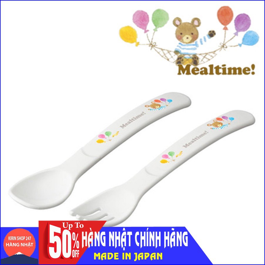 Set 2 thìa dĩa nhựa cho bé OSK Hàng Nhật
