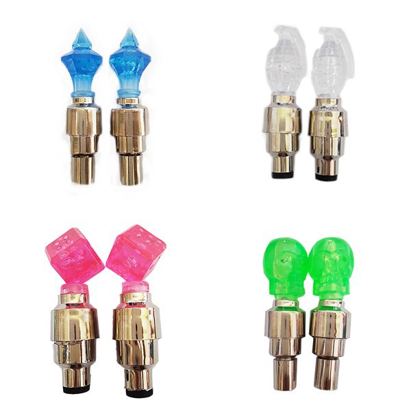 Combo 2 Đèn LED gắn van xe hình đầu lâu mã MCE69