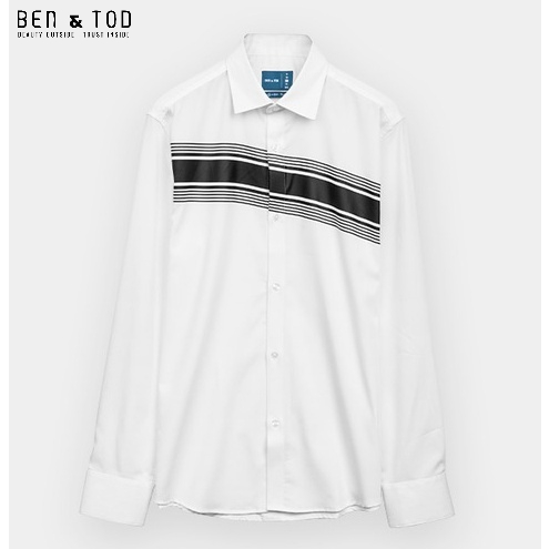 Áo sơ mi nam BEN &amp; TOD 20024 tay dài công sở tôn dáng, vải cotton lụa không nhăn, thấm hút mồ hôi