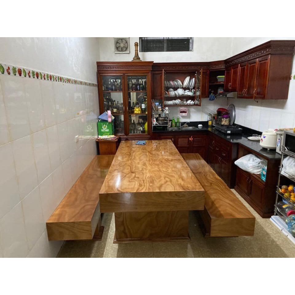 Bộ bàn ghế ăn kiểu k3 hộp gỗ cẩm vàng đóng hộp | BigBuy360 - bigbuy360.vn