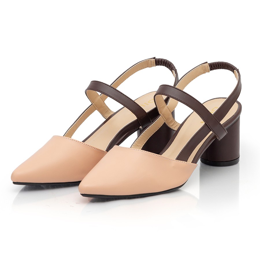 Giày Cao Gót sandal bít mũi gót tròn 6p - CG-0499 🆚