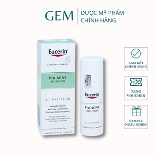 Kem dưỡng giảm mụn Eucerin ProAcne Mattifying Fluid