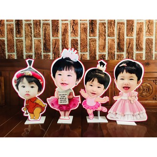 Set sinh nhật 2 chibi 30cm, 2 chibi 25cm, 1 welcom 60cm