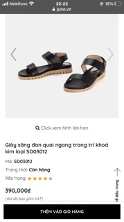Giày SAndal Juno giảm 300k