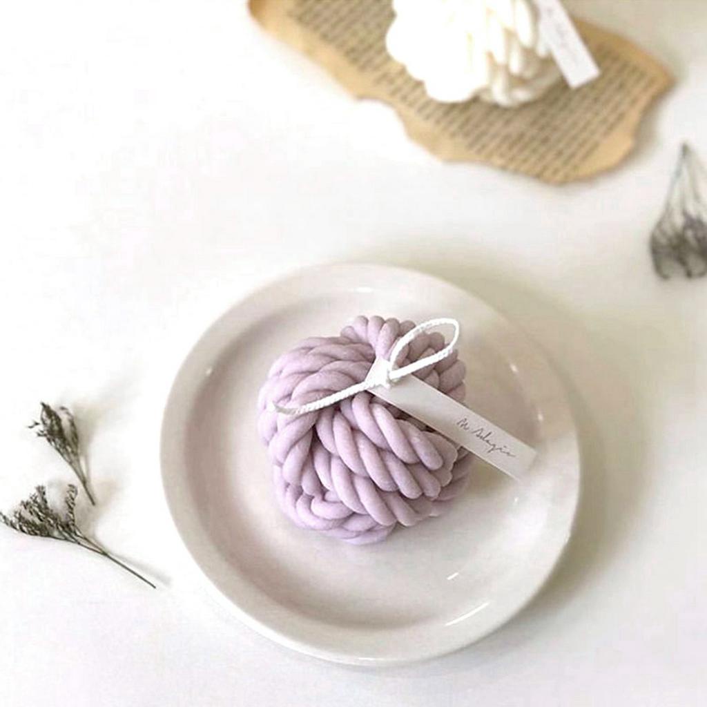 Khuôn Silicone Làm Nến Hình Quả Bóng Len 3d