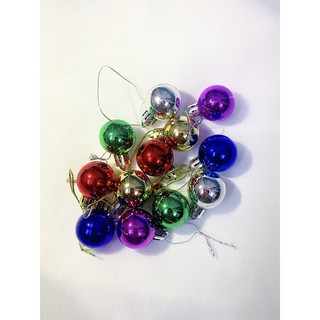 Bộ 12 trái châu trang trí giáng sinh 3cm trang trí noel