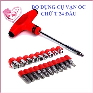 Bộ Dụng Cụ Vặn Ốc Vít Đa Năng Chữ T 24 Đầu
