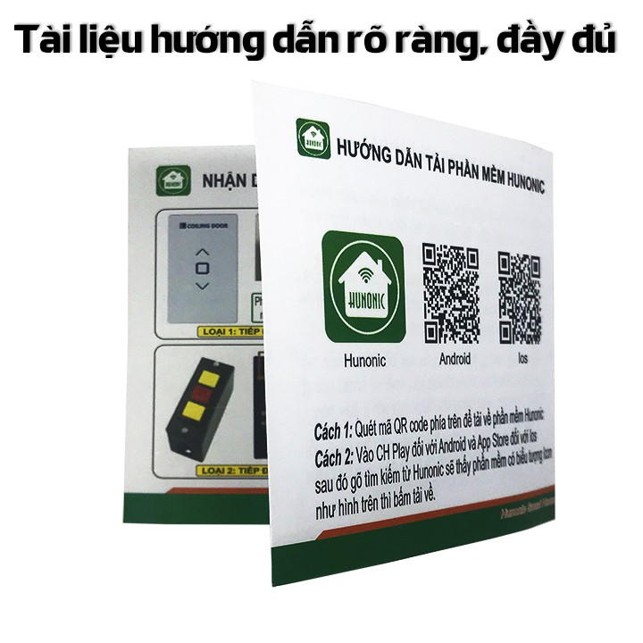 Công tắc cửa cuốn thông minh HUNONIC DOOR - Điều khiển từ xa bằng điện thoại - Cơ Điện Shop