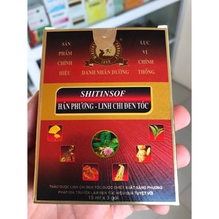 Dầu gội đen tóc Shitinsof Hán Phương Linh Chi (Hộp 3 gói)