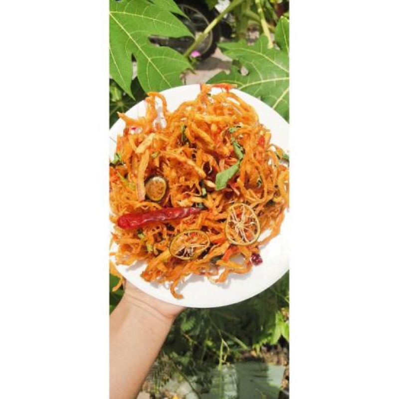 Mực sốt Tomyum 250gr đồ ăn vặt HabeFood siêu ngon | BigBuy360 - bigbuy360.vn