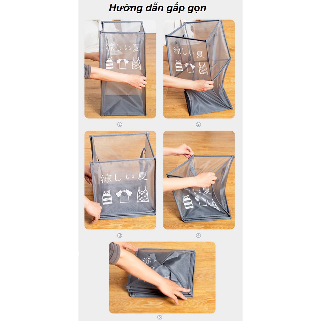 Giỏ Quần Áo Laundry Dual Collapse 2 tầng - Home and Garden