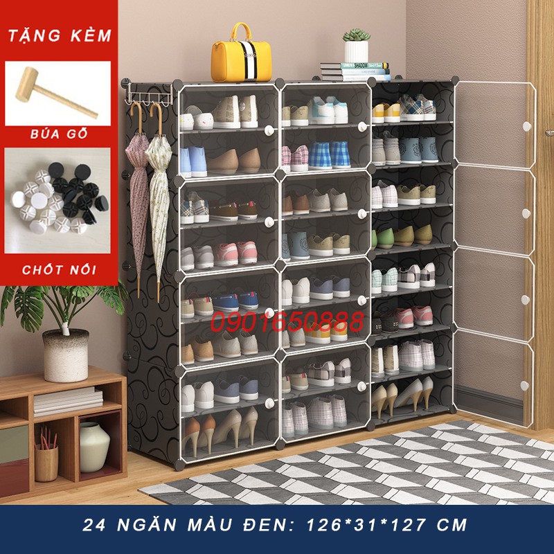 [HOT - FREESHIP] - TỦ NHỰA ĐỂ GIÀY DÉP KIỂU MỚI 24-30 Ô (chia ô) ĐỂ ĐƯỢC 60 ĐÔI GIÀY.