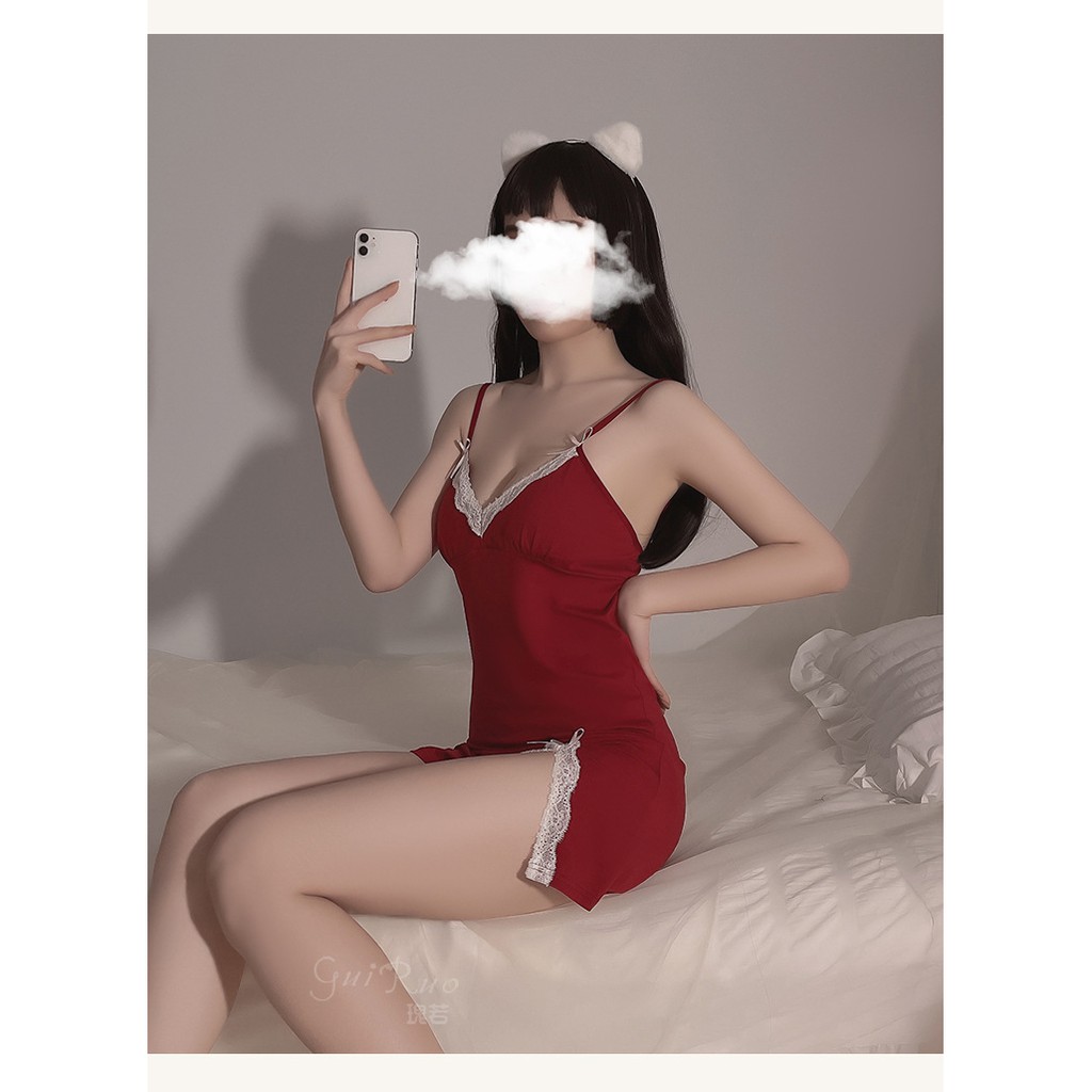 (M.48) Váy ngủ hai dây sexy cao cấp Đầm mặc nhà gợi cảm quyến rũ