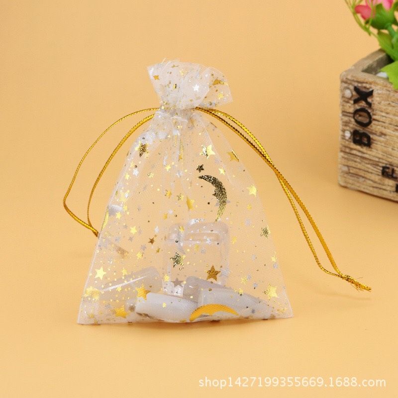 túi vải voan hoa tiết đẹp size 7x9
