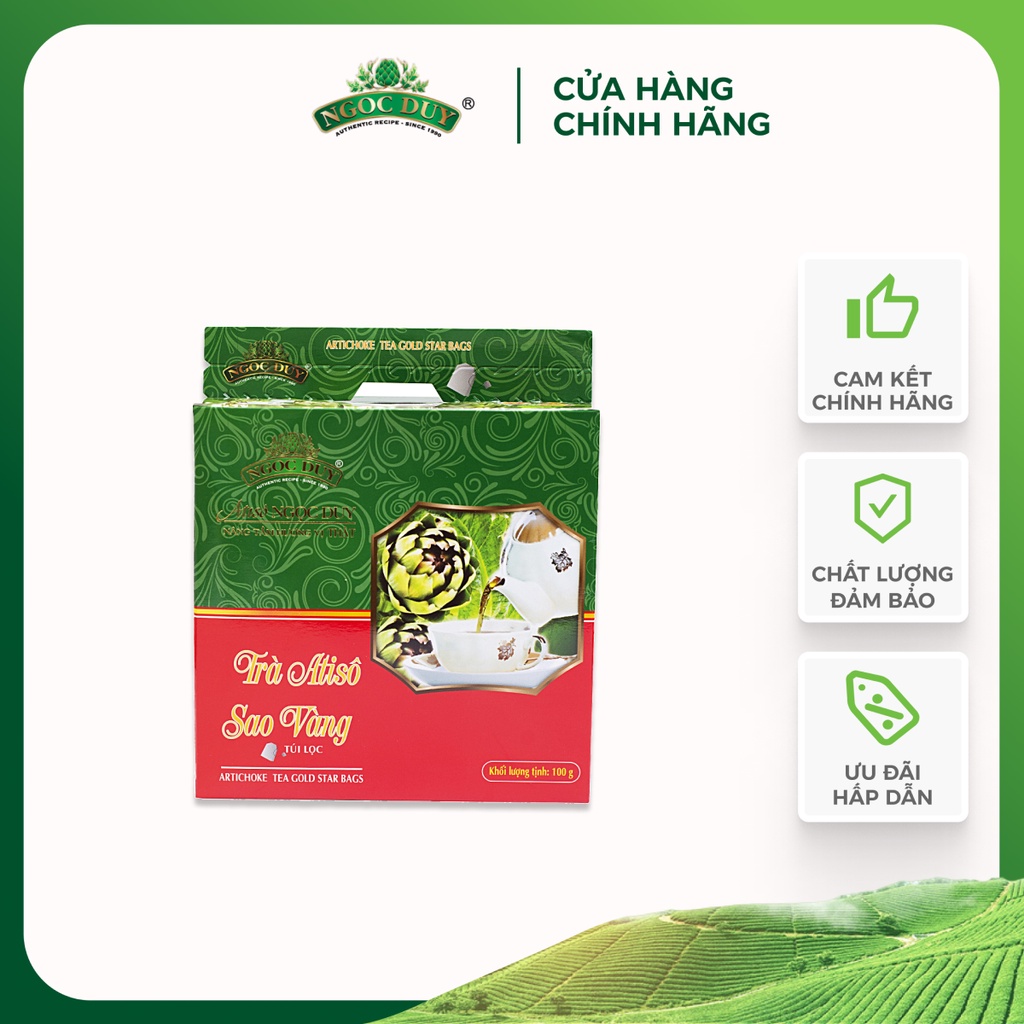 Trà Atiso túi lọc sao vàng actiso bổ gan hộp 50 túi cao cấp