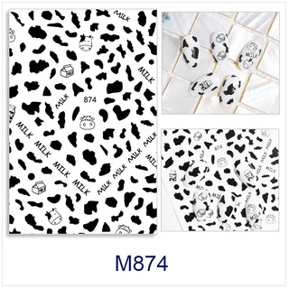 Sticker nail bò sữa trang trí móng