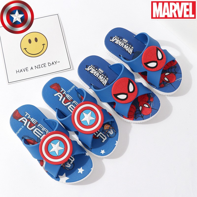 CHÍNH HÃNG DISNEY - Dép trẻ em cho bé trai, các bạn nam siêu nhân Marvel, hoạt hình thời trang dễ thương bền bỉ