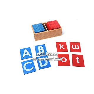 Bộ chữ cái nhám - Giáo cụ Montessori