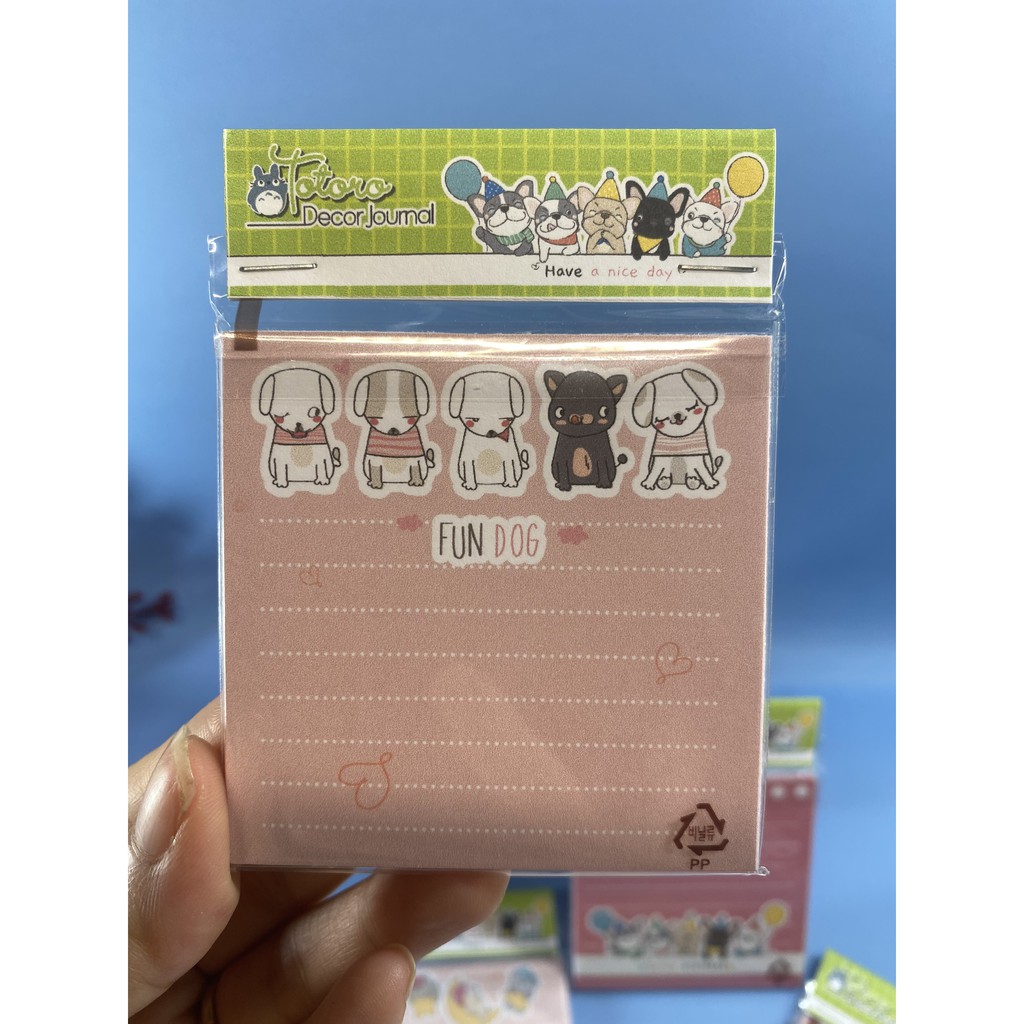 Totoro Note animal kute màu hồng 30 tờ không keo