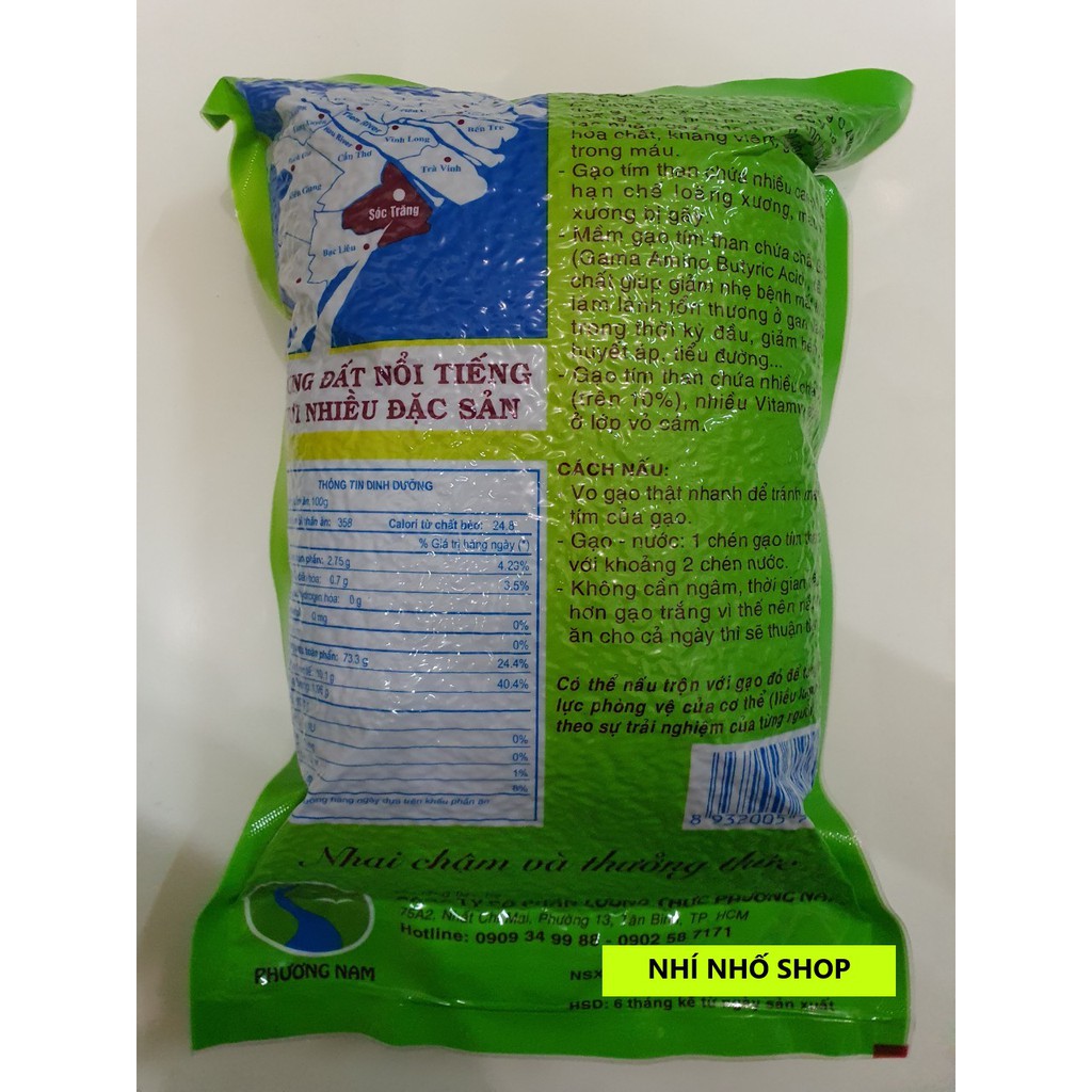 GẠO TÍM THAN SÓC TRĂNG - TÚI 2KG