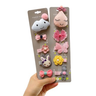 Set kẹp tóc siêu dễ thương cho bé set 5 cái