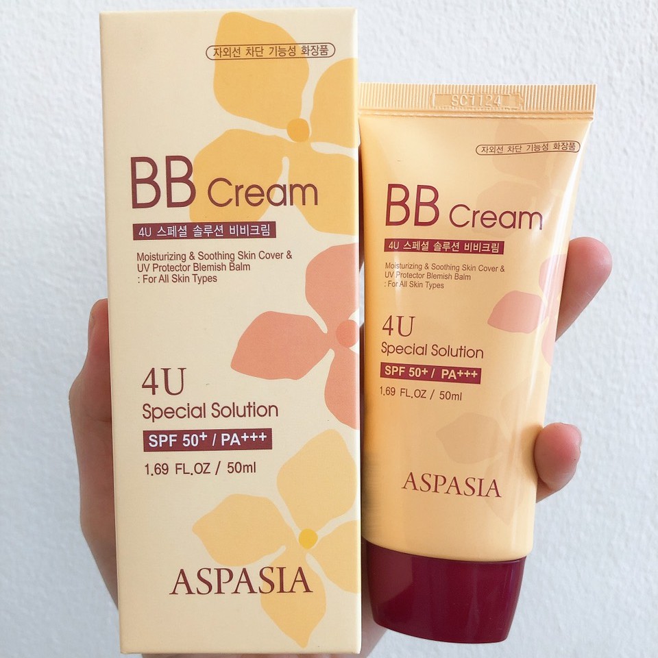 Kem Nền Chống Nắng Che Phủ Khuyết Điểm B.B ASPASIA 50ml | BigBuy360 - bigbuy360.vn