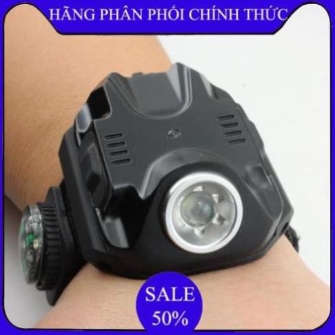 ✔️ Đèn pin đeo tay,Đèn Led Siêu Sáng đeo tay Kiêm La Bàn Phượt - DH2211 ()  - Bảo hành úy tín 1 đổi 1 ✔️