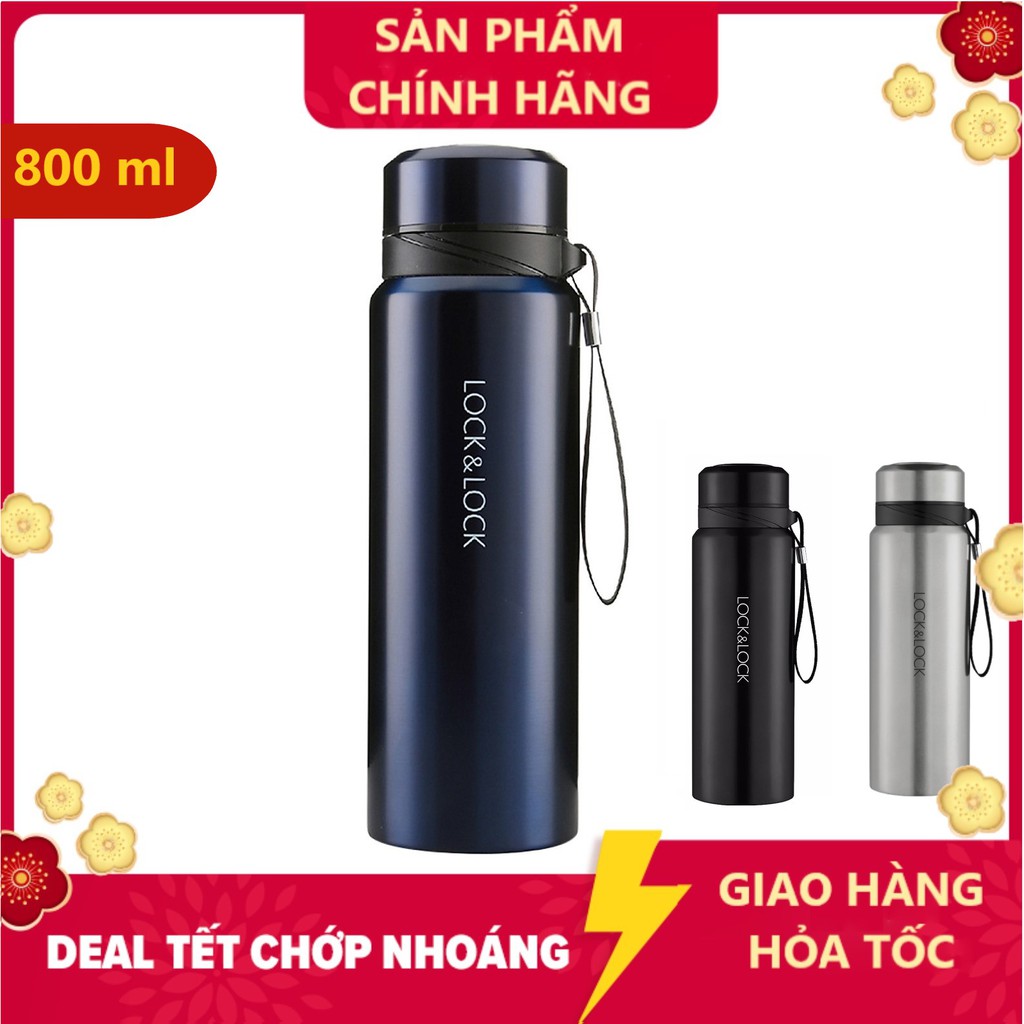 Bình Giữ Nhiệt Vacuum Bottle Lock&Lock (800ml) Xanh Đậm [ LHC6180FU] - Hàng chính hãng